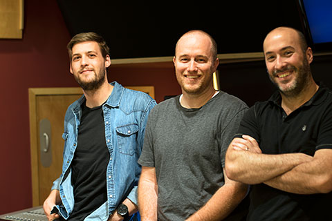 Assistant Christian Wenger, Composer Christian Davis, and DK